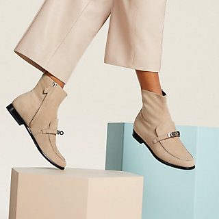 HERMES ショートブーツ キャメル 35.5 HERMES エルメス ブーツ ショートブーツ ネオ ナチュラル ヴォー